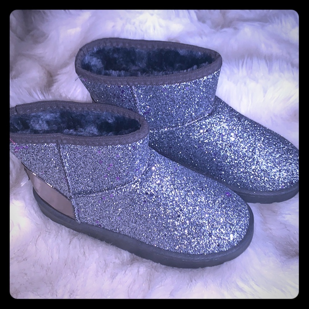 Silver Glitter boots